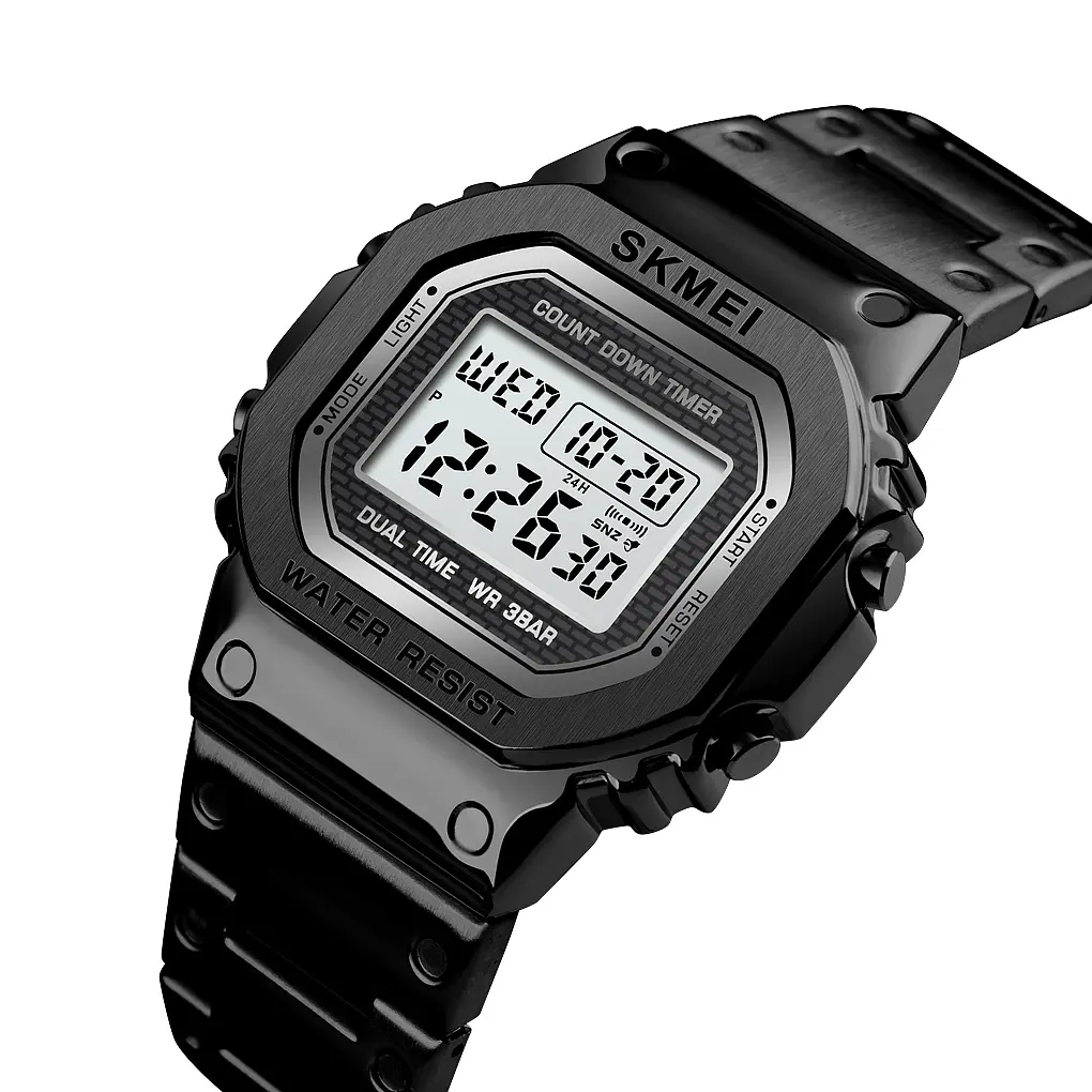 Наручний годинник чоловічий 1456BK Black Skmei acs0030729 - фото 3