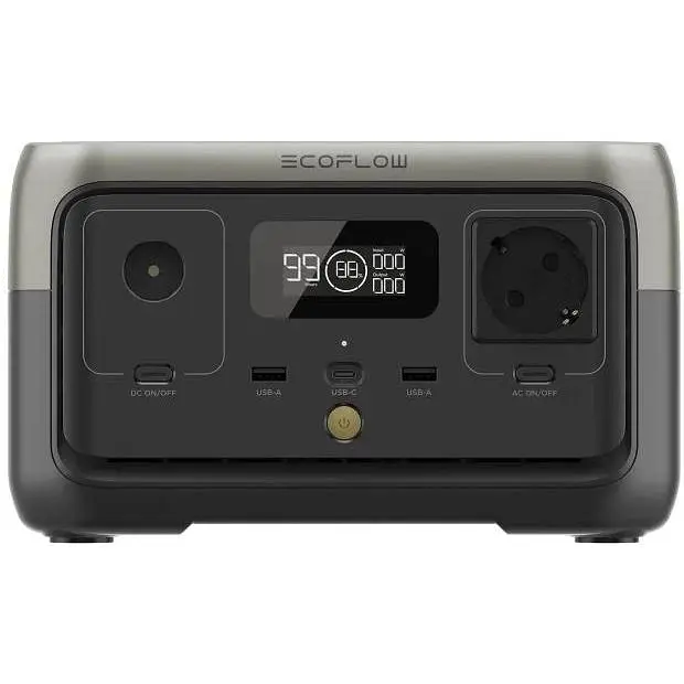 Зарядна станція EcoFlow River 2, 256 Вт/год чорно-сіра - фото 2