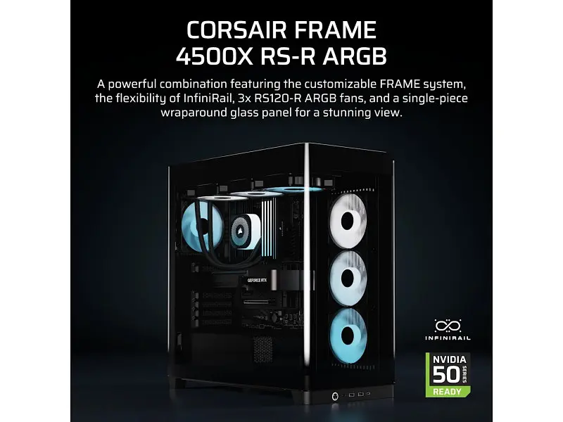 Корпус Corsair Frame 4500X RS-R ARGB Black (CC-9011314-WW) - фото 2