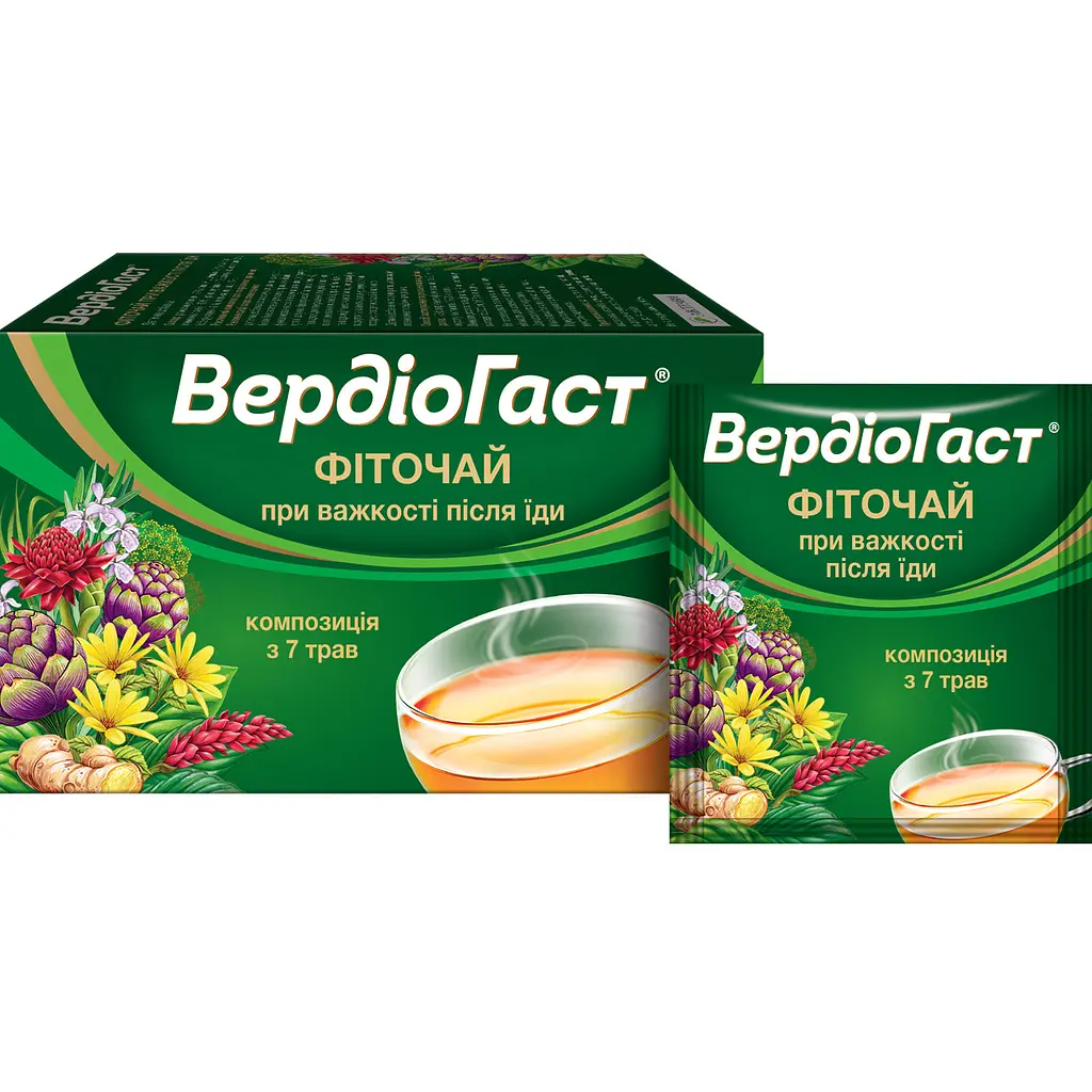 Фиточай Вердиогаст для улучшения пищеварения 1.5 г х 20 фильтр-пакетов - фото 2