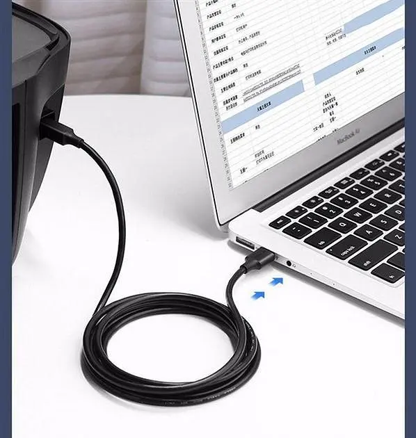 Кабель Ugreen USB type А 2.0 - USB type B для принтерів, сканерів, БФП 2 м Black (US104) - фото 3
