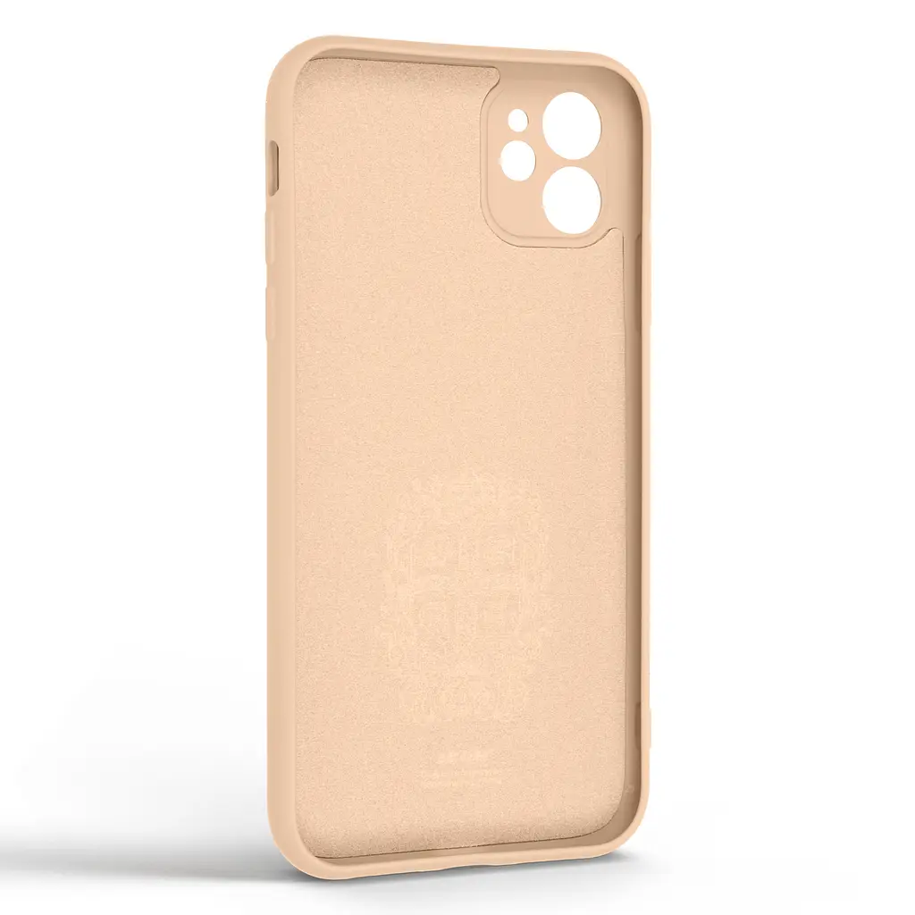 Силиконовый чехол для Apple iPhone 11, Icon Ring, пудровый, панель-накладка, с кольцом-подставкой на 360°, противоударный, возможность использования магнитных держателей, ArmorStandart (ARM68644) - фото 2