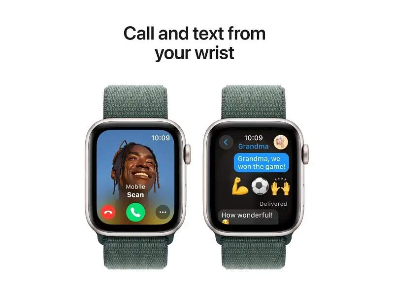 Смарт-годинник Apple Watch SE 2 GPS 44mm Starlight Aluminium Case w. Lake Green Sport Loop (MXEW3) - фото 6