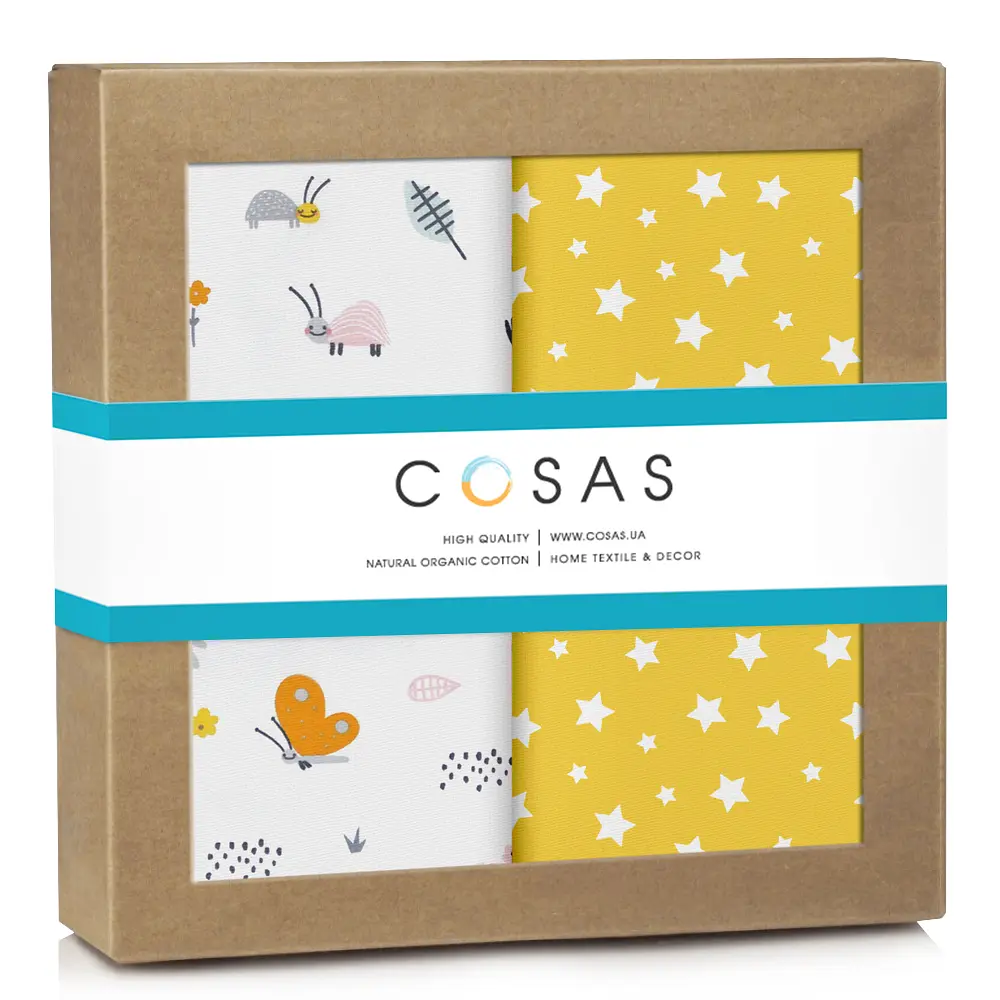 Багаторазові пелюшки дитячі BEES 2шт COSAS (4822052227268)