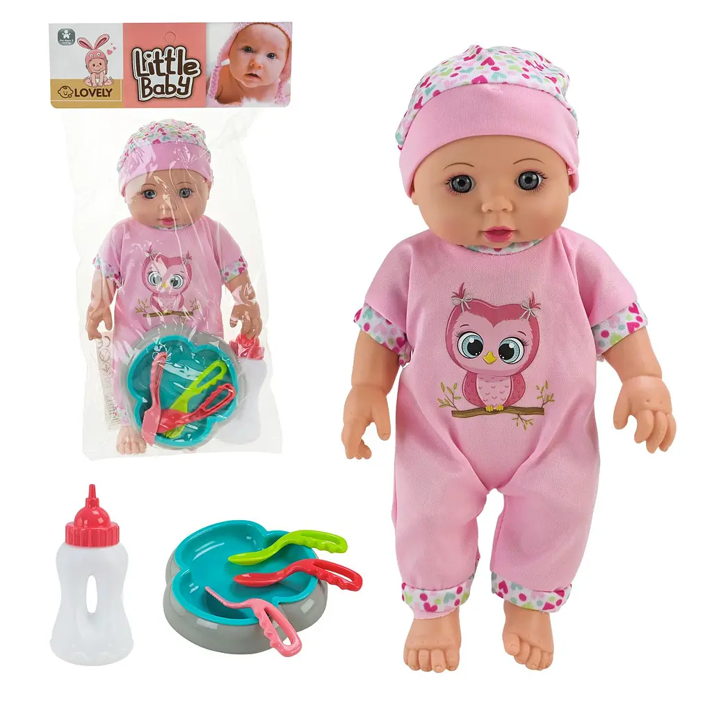 Інтерактивна лялька-пупс Little Baby з набором для годування та звуковими ефектами (Y347-1412)