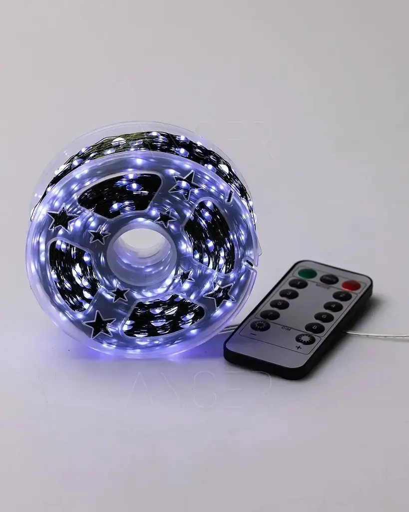 Світлодіодна USB гірлянда дріт Роса 200 LED 20 метрів • Гірлянда Крапля роси для декору будинку, офісу та вулиці - фото 5