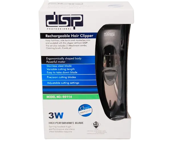 Машинка для стрижки волос DSP 90114 профессиональная тример 3 W черная (24329-90114_371) - фото 7