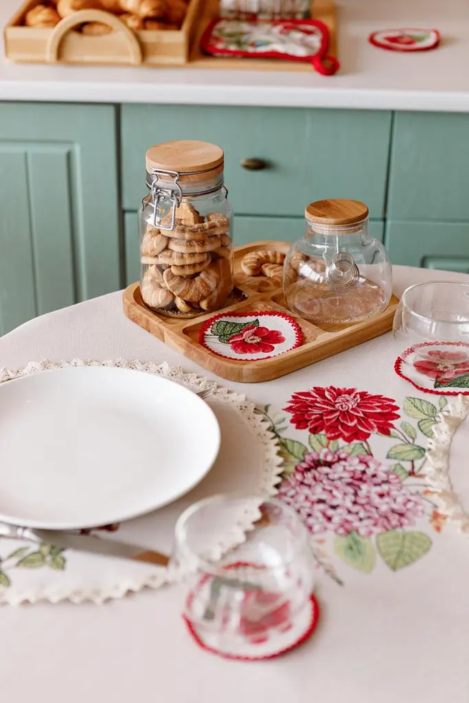Скатертина гобеленова на круглий стіл Гуси D136см (034129) - фото 7