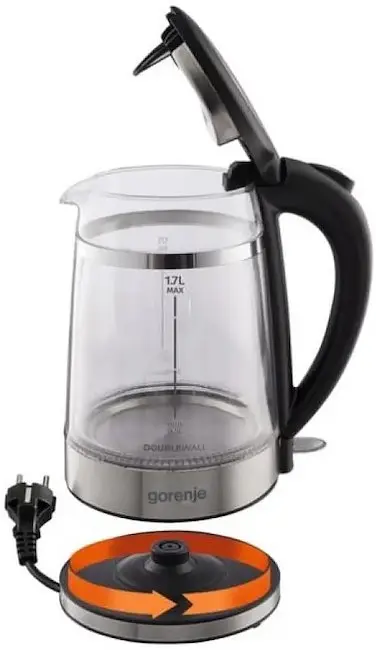 Електрочайник Gorenje K17GDW - фото 2