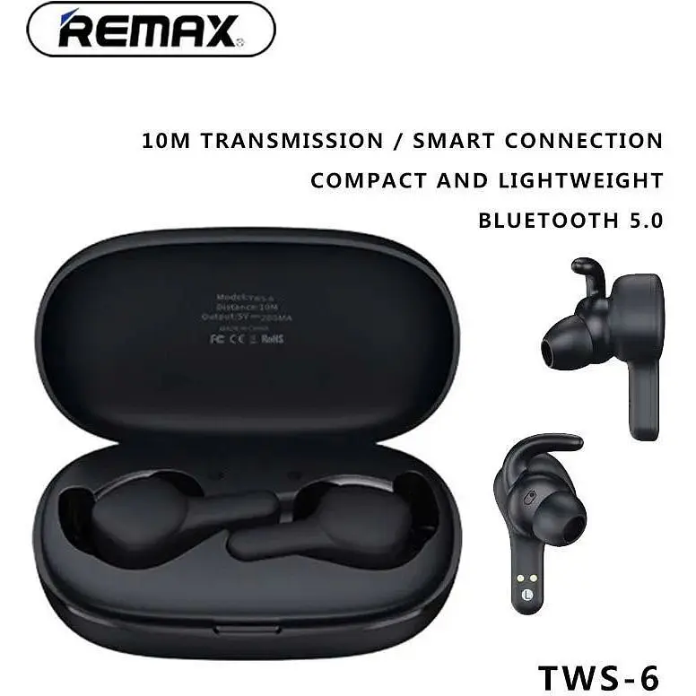 Наушники Bluetooth Remax True TWS-6 Hi-Fi |BT5.0, 4hours| - фото 5