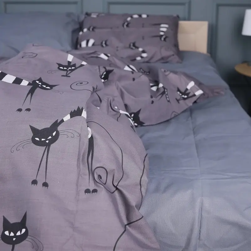 Комплект постельного белья MirSon Бязь Night cats 110х140 см (2200011152004) - фото 3