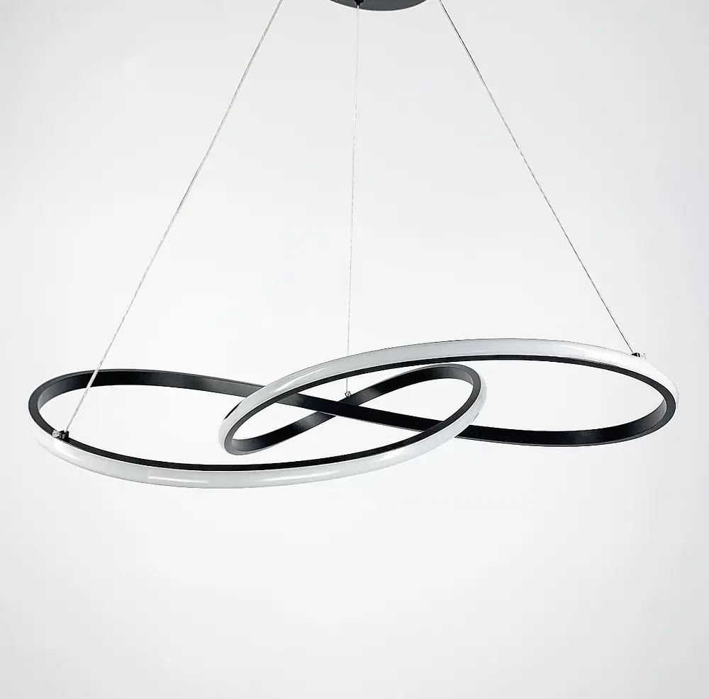 Подвесная LED люстра в черном корпусе 100х52 см Line F | Ст. SG12-1000 BK - фото 2