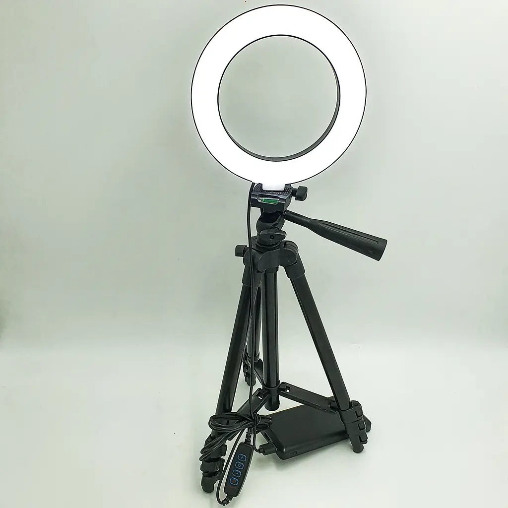 Кільцева LED лампа 16см 10W та штатив 102см кільцеве світло підсвічування фотографа візажиста Ring Light - фото 3