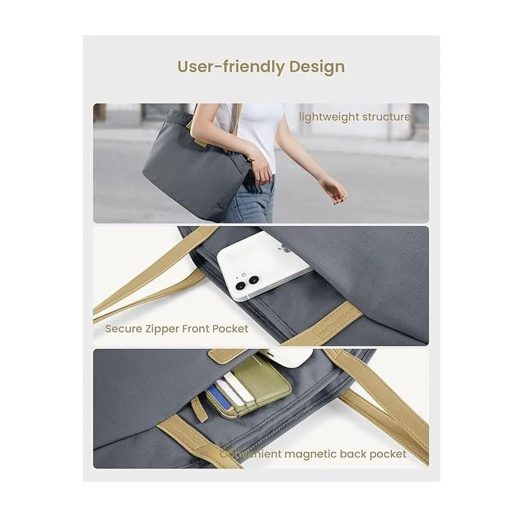 Сумка для ноутбука Tomtoc Versatile-T23 Laptop Tote Bag Grayish Blue 16 Inch/18L T23L1B1 - фото 3