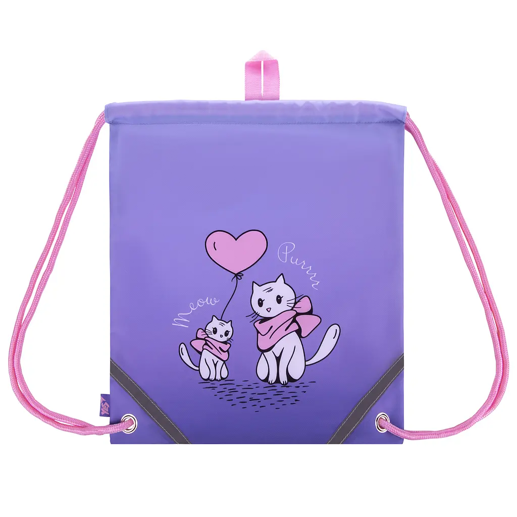 Сумка для взуття YES SB-10 Purr-Meow 40х35 см Бузковий (550079)