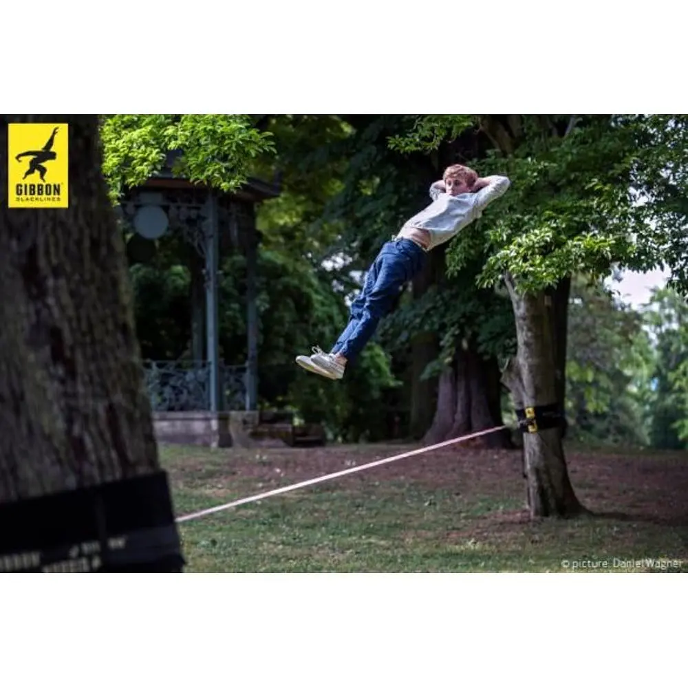 Слеклайн стропа Gibbon Elliments Webbing 25 м Рожевий - фото 5