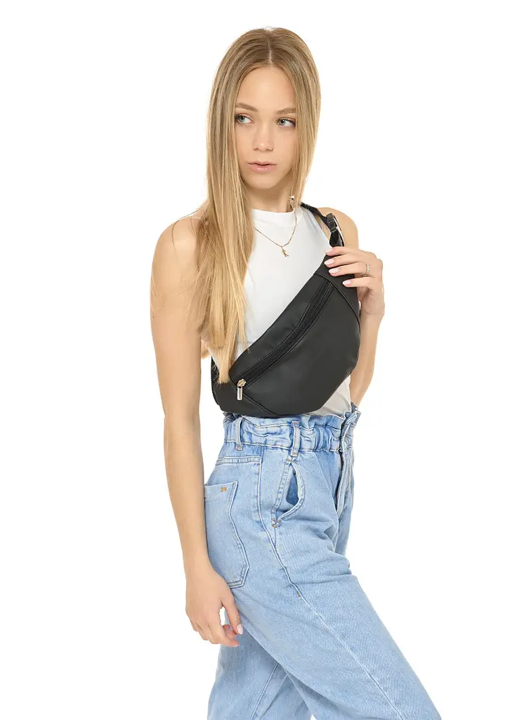 Поясна сумка бананка Sambag Soho BSH чорний 33 х 14 см (82111001) - фото 5