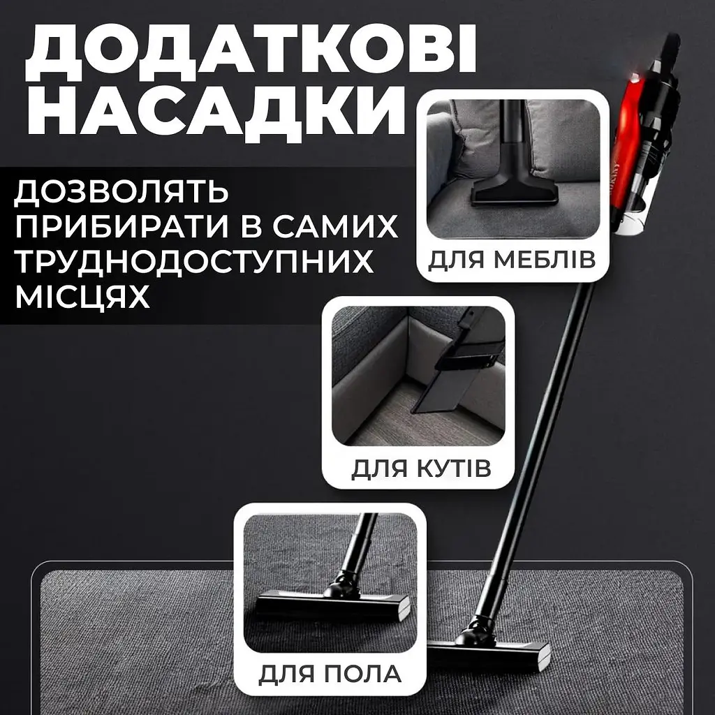 Вертикальний пилосос з бездротовою технологією XPRO SK-13033 (45278-SK-13033_1974) - фото 7