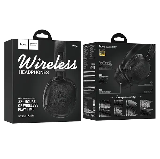 Навушники Bluetooth Hoco W64 Earl IIBT headphones Black - фото 2