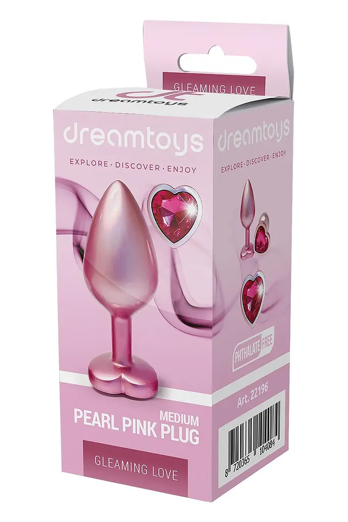 Анальна пробка Gleaming Love Pearl Pink Plug M 8.3 см (рожевий) - фото 5