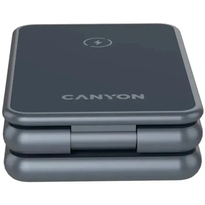 Зарядний пристрій Canyon Foldable wireless charger 15W 3in1 Metal (CNS-WCS309M) - фото 7