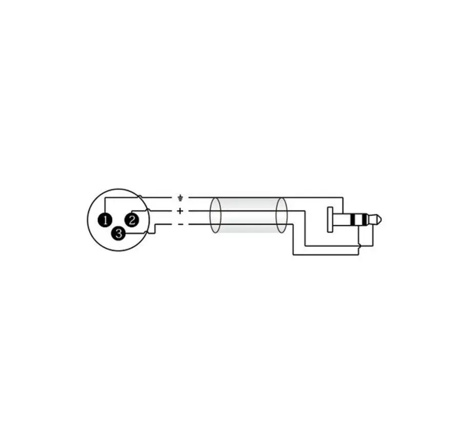 Балансный аудио кабель Jack 6.3/Mini-Jack 3.5мм — XLR Male Roxtone RAC-C425-L15/RPA-N240 1.5м - фото 3