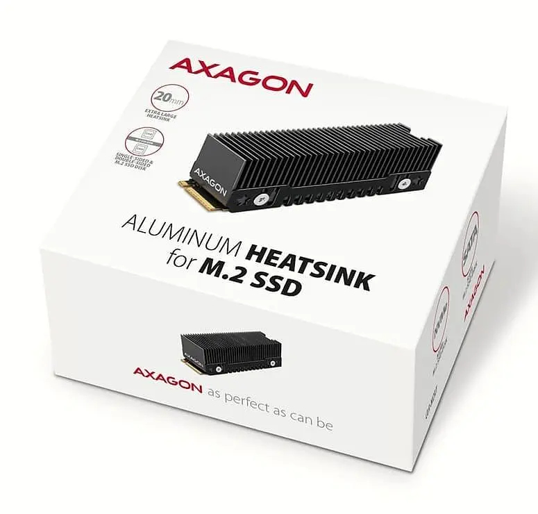 Радіатор з пасивним охолодженням для накопичувачів AXAGON CLR-M2XT heatsink for M.2 SSD - фото 6