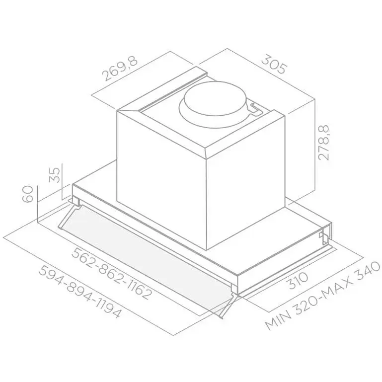 Витяжка, що вбудовується Elica BOX IN IX/A/90 - фото 5