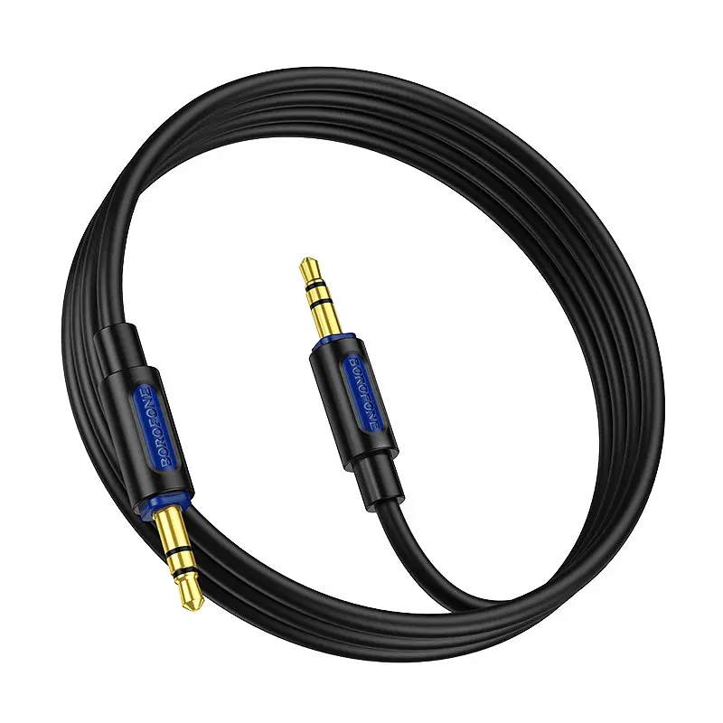Аудіокабель Borofone BL20 True sound silicone audio cable AUX чорний - фото 3
