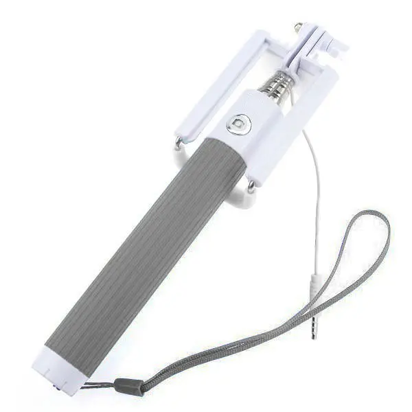 Палиця для селфі foldable all in one з кабелем чорна, блакитна, зелена, рожева, сіра - фото 2