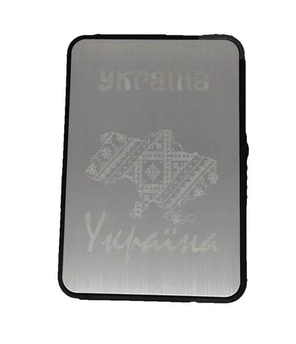 Портсигар на 10 сигарет з автоматичною подачею та запальничкою HL-427 Silver Карта (15691) - фото 2
