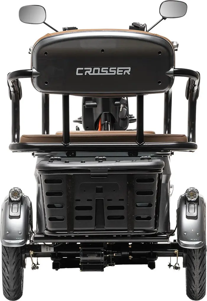 Электроскутер Трехколесный 4-местный Crosser TR-4 VAGON (1000W, 72V,24Ah) Серый - фото 12