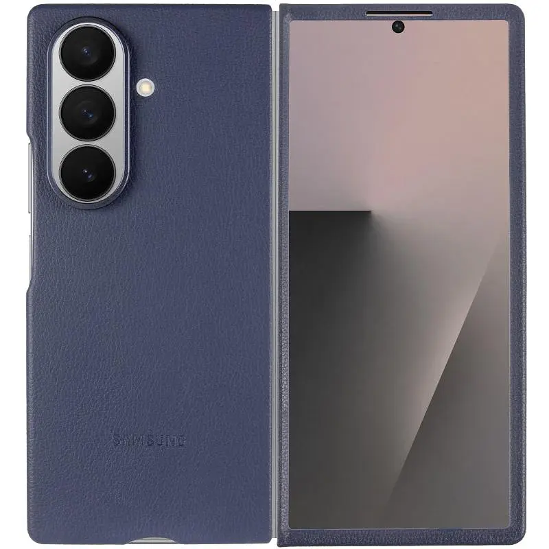 Чехол кожаный Epik Leather Case AAA для Samsung Galaxy Z Fold7 Navy - фото 2
