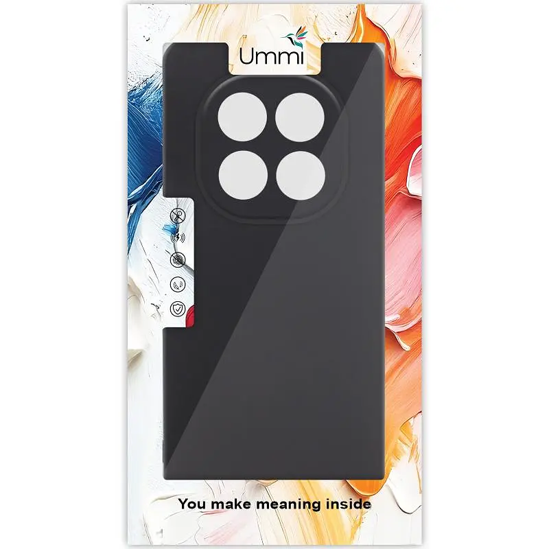 Чохол Silicone Cover Ummi Lakshmi Full Camera (AA) для Xiaomi Redmi Note 14 Pro+ 5G Чорний / Black - фото 2