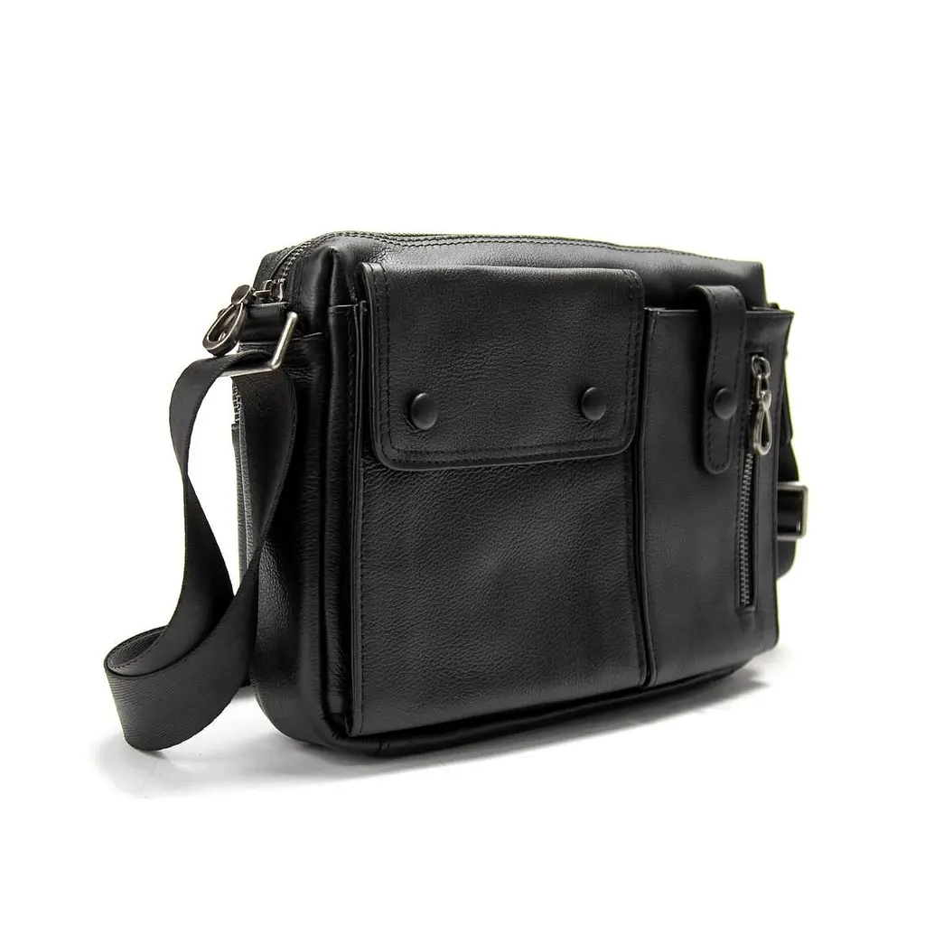 Шкіряна сумка через плече горизонтальна Tiding Bag 1628A - фото 5