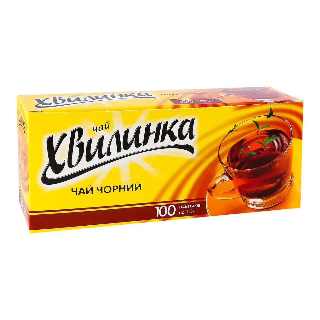 Чай черный Хвилинка байховый, 100 пакетиков по 1,5 г (918897) - фото 6