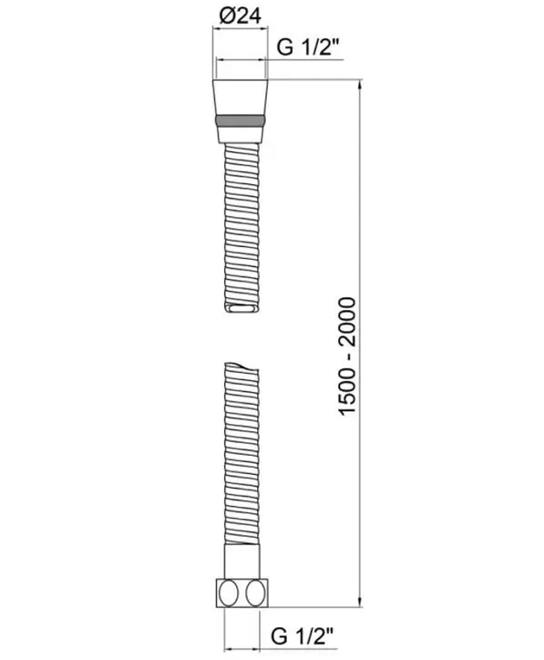 Шланг для душу Kroner KRM - C600 150-200 см (CV023628) - фото 2
