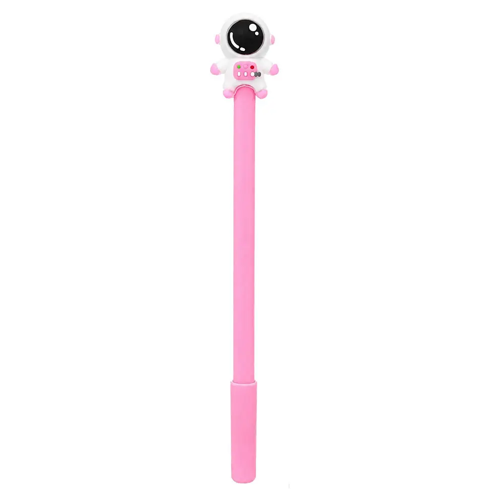 Ручка дитяча з іграшкою "Spaceman" A007(Pink) гелева, синя