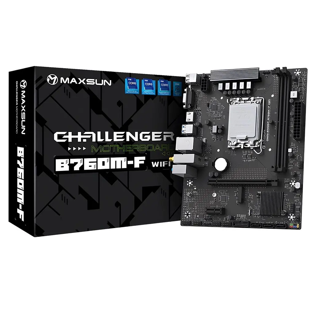 Материнська плата MAXSUN Challenger B760M-F WIFI (MS-Challenger B760M-F WIFI) (Socket 1700, Intel B760, Micro-ATX) - фото 5