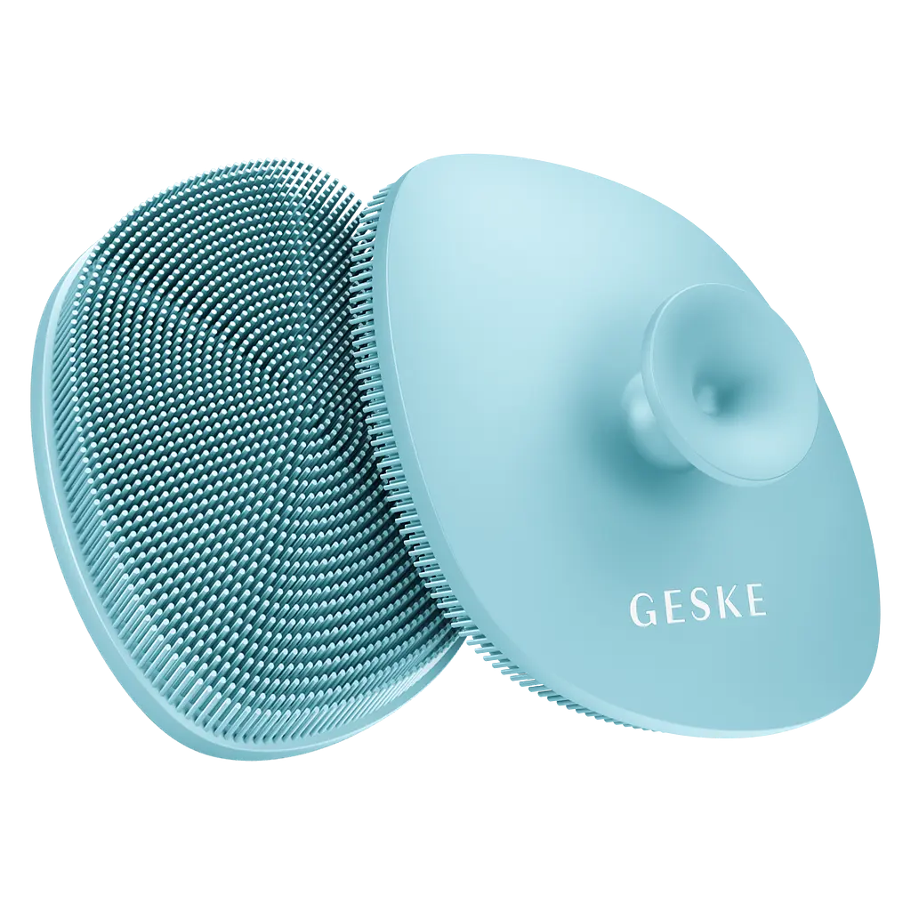 Щітка для обличчя GESKE Facial Brush 4 в 1 з тримачем бірюзова - фото 3