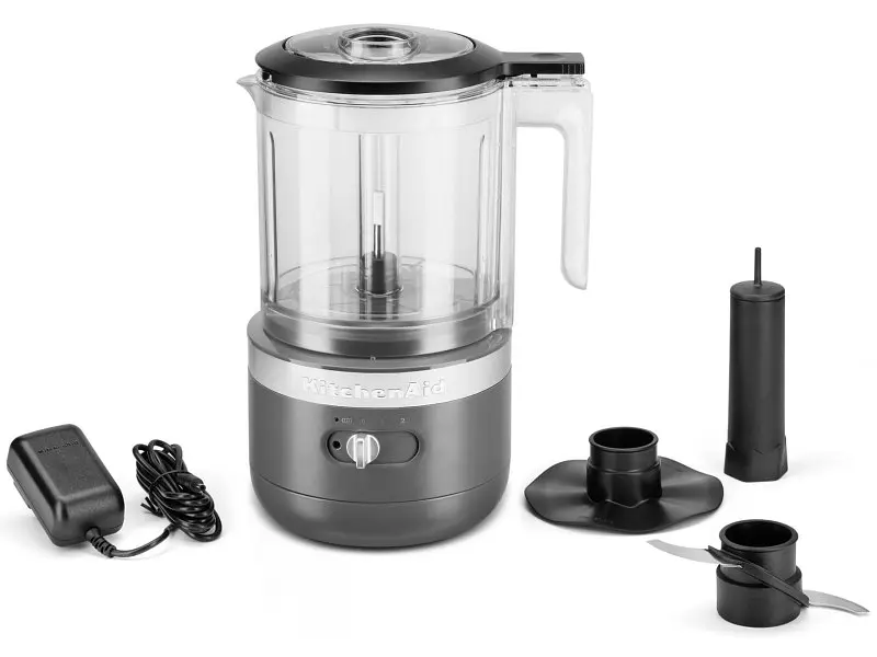 Кухонний мінікомбайн KitchenAid 5KFCB519EDG бездротовий сірий - фото 2