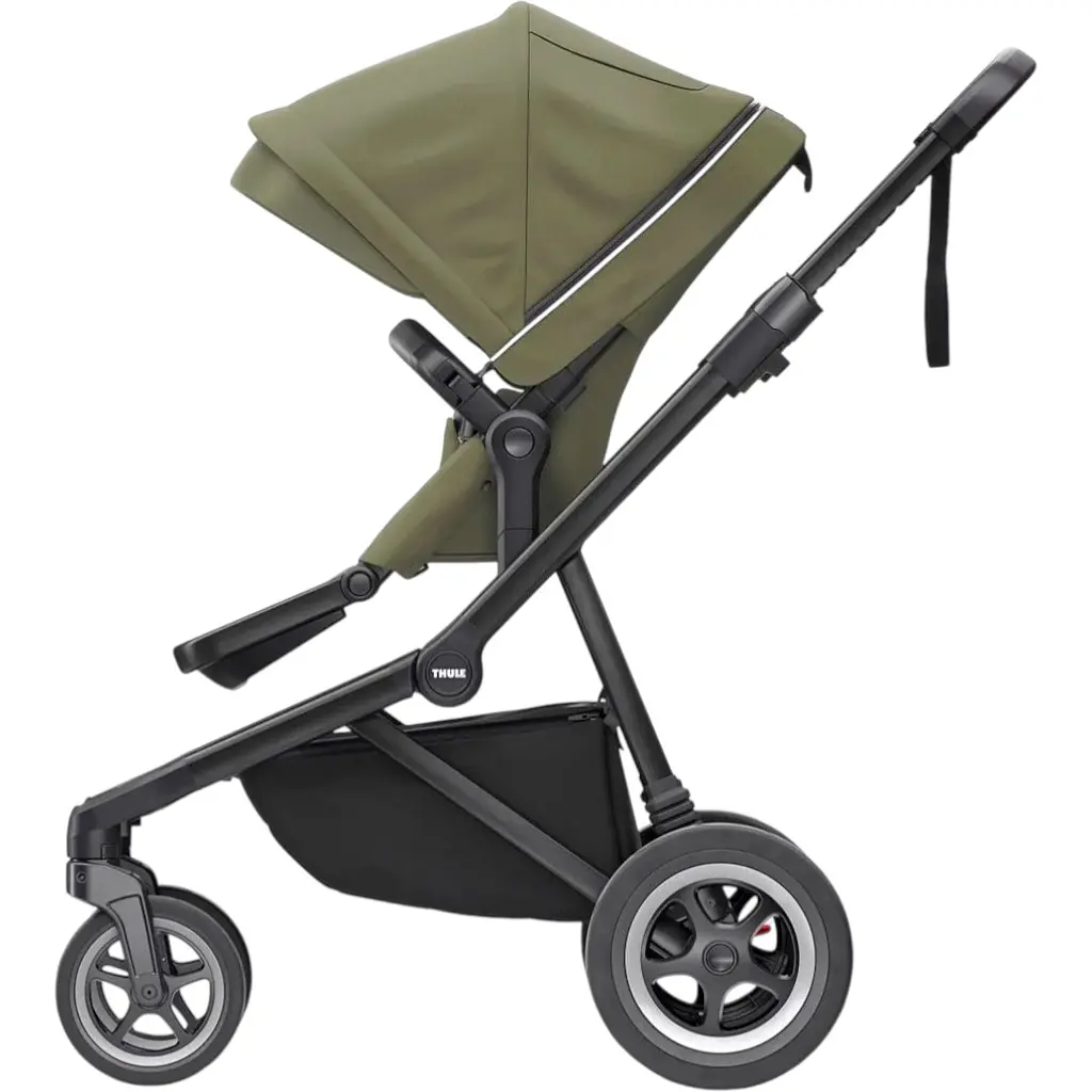 Детская коляска Thule Sleek Soft Green on Black с люлькой (TH 11000030) - фото 4