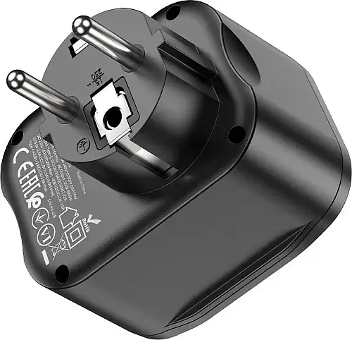 Мережевий зарядний пристрій Hoco NS3 Multifunctional socket (1C2A PD20W) Black - фото 3