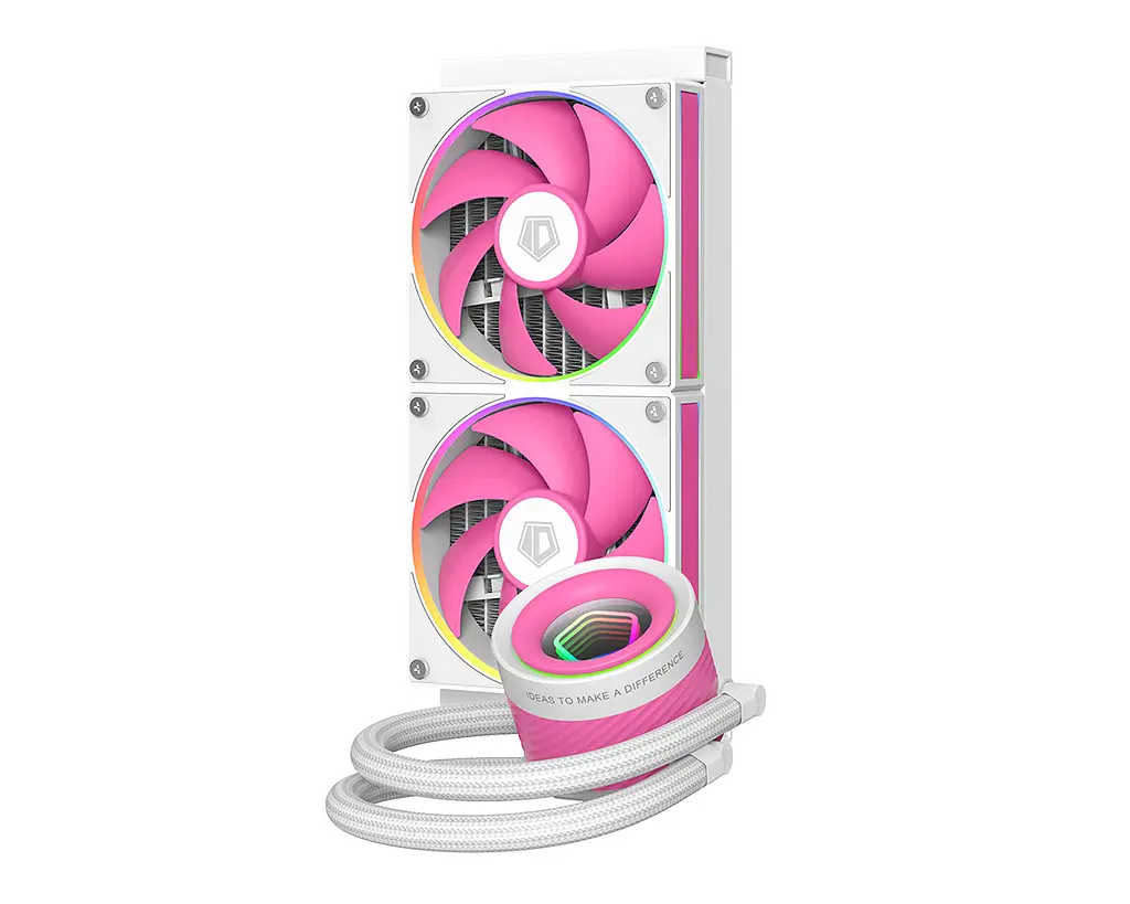 Система рідинного охолодження ID-Cooling FX240 INF рожевий, білий+рожевий Fans, Intel: 1851/1700/1200/2066/2011/1366/115x, AMD: