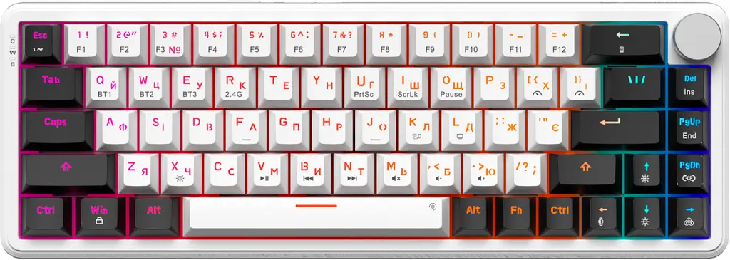 Клавиатура беспроводная GamePro Asgard Valhalla MK210W Pro White - фото 3