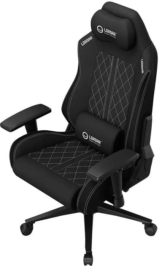 Ігрове крісло Lorgar CHA41 Premium Anti-Stain Fabric Black/White (LRG-CHA41-BK-WH) - фото 2