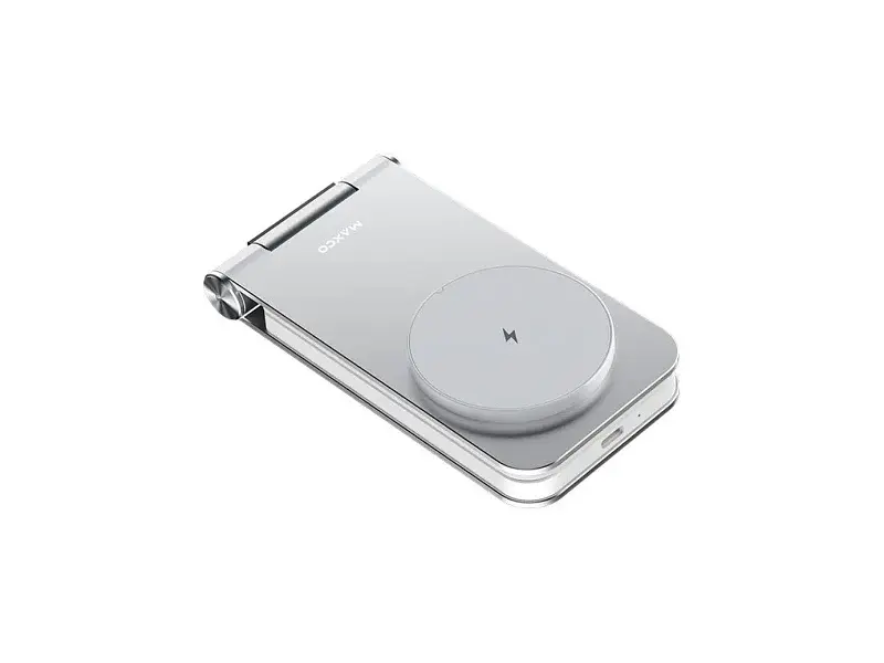 Бездротовий зарядний пристрій Maxco 3in1 15 W Folding Wireless Charger сірий (MW08) - фото 2