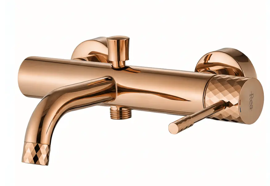 Змішувач для ванни Rea Lungo Diamond настінний copper REA-B0980 - фото 6