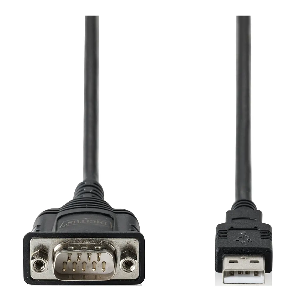 Кабель для передачі даних USB 2.0 AM to COM 1.8m DB9 RS232 FT232RNL black Digitus (DA-70172) - фото 2