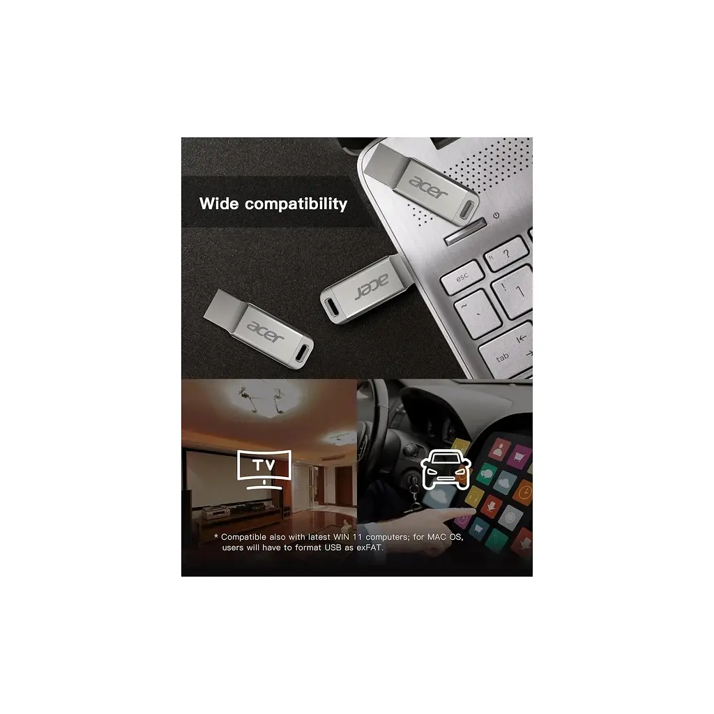 USB флеш накопичувач Acer 256GB UM310 Silver USB 3.2 (BL.9BWWA.583) - фото 4